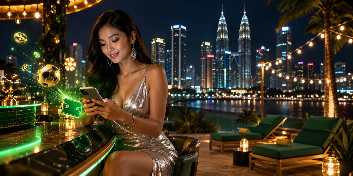 Pengguna menggunakan aplikasi pertaruhan jp88 pada telefon pintar di rumah di Petaling Jaya